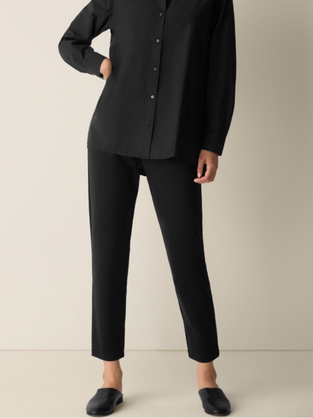 EILEEN FISHER Washable Flex Ponte Slim Pant